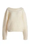 Bernadette Off The Shoulder Cashmere Pullover In Ivory