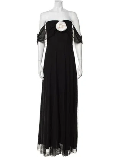 Pre-owned Bernadette Off-the-shoulder Long Dress W/ Tags In Black