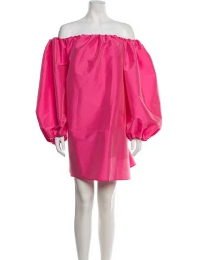 Pre-owned Bernadette Off-the-shoulder Mini Dress W/ Tags In Pink