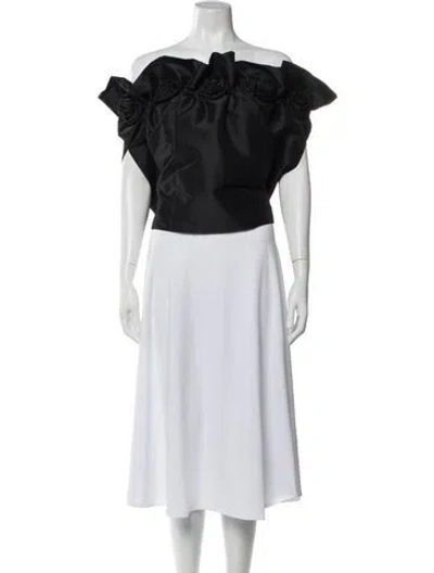 Pre-owned Bernadette Off-the-shoulder Sleeveless Top In Black