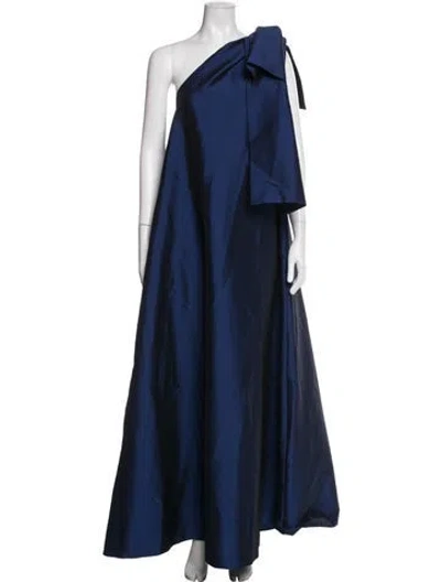 Pre-owned Bernadette One-shoulder Long Dress In Blue