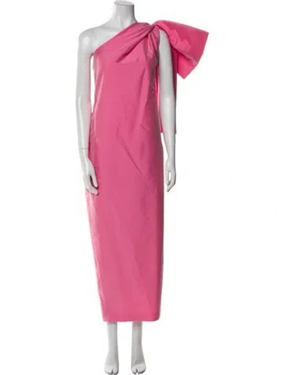 Pre-owned Bernadette One-shoulder Long Dress In Pink
