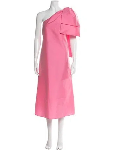 Pre-owned Bernadette One-shoulder Long Dress In Pink