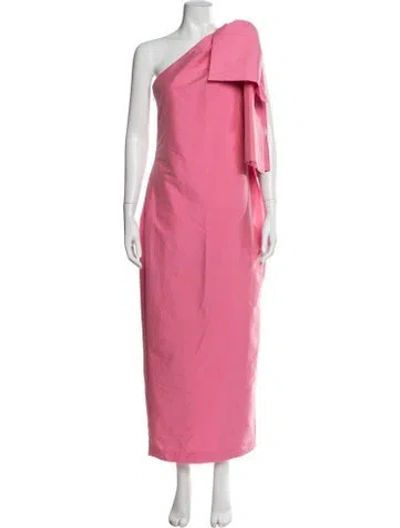 Pre-owned Bernadette One-shoulder Long Dress In Pink