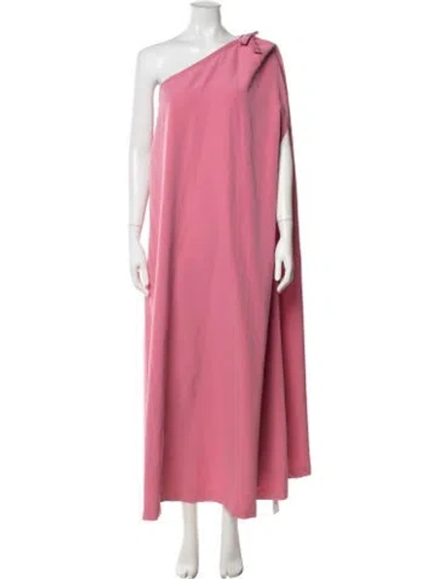 Pre-owned Bernadette One-shoulder Long Dress In Pink