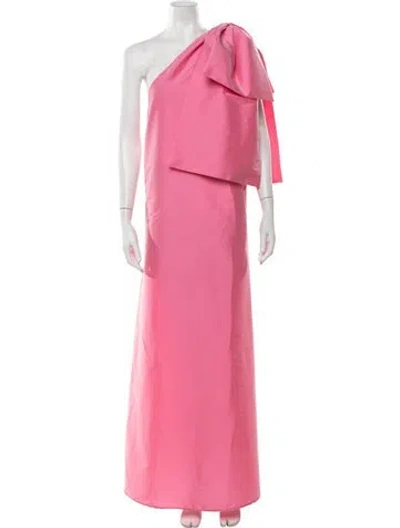 Pre-owned Bernadette One-shoulder Long Dress In Pink