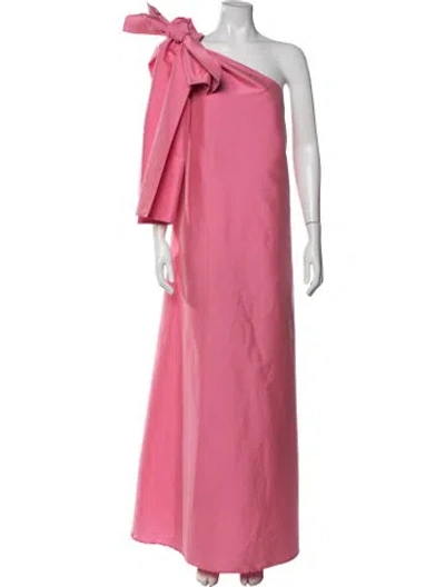 Pre-owned Bernadette One-shoulder Long Dress In Pink