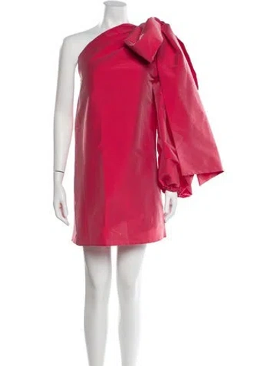 Pre-owned Bernadette One-shoulder Mini Dress In Pink
