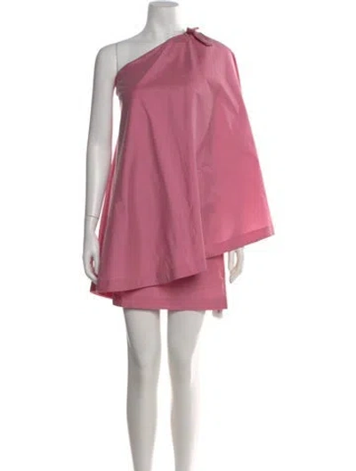 Pre-owned Bernadette One-shoulder Mini Dress In Pink