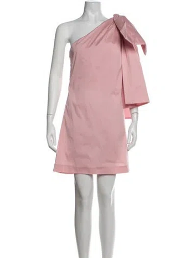 Pre-owned Bernadette One-shoulder Mini Dress In Pink