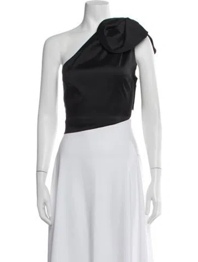 Pre-owned Bernadette One-shoulder Sleeveless Top In Black