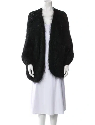 Pre-owned Bernadette Open Front Sweater In Black