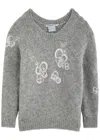 Bernadette Orchidea Embellished Alpaca-blend Jumper In Grey Light