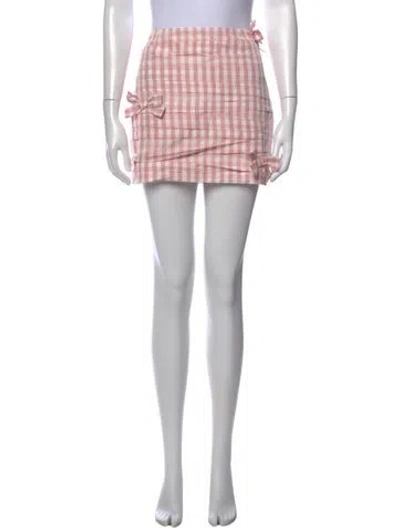 Pre-owned Bernadette Plaid Print Mini Skirt In Black
