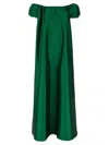 Bernadette Rianne Long Off-shoulder Dress In Green