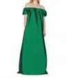 Bernadette Rianne Long Off-shoulder Dress In Green