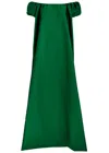 Bernadette Rianne Long Off-shoulder Dress In Green