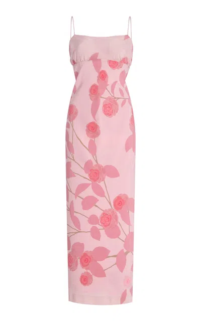 Bernadette Ripley Camelia-print Silk Maxi Slip Dress In Floral