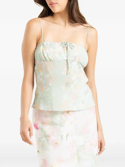 Bernadette Riri Floral-print Camisole Top In Blue