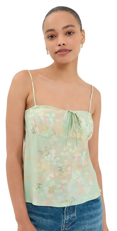 Bernadette Riri Silk Cami Jasmine/mint In Green
