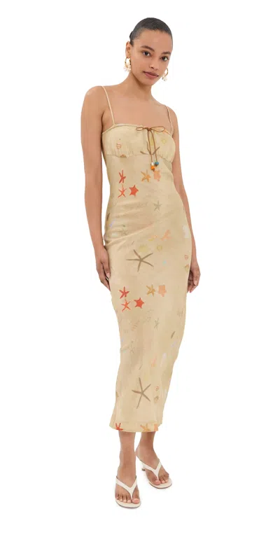 Bernadette Riri Slip Dress Beach Collecting In Multi