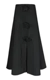 Bernadette Rosette Midi Dress In Black