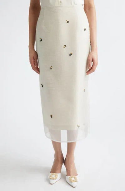 Bernadette Roxane Embroidered Skirt In White