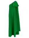 Bernadette Samuel One-shoulder Bow-embellished Crepe Gown In Green