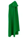 Bernadette Samuel One-shoulder Bow-embellished Crepe Gown In Green