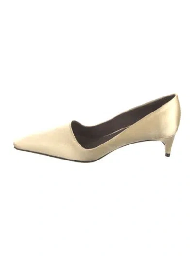 Pre-owned Bernadette Satin Pumps In Neutral