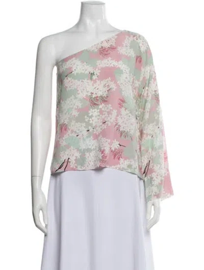 Pre-owned Bernadette Silk Floral Print Blouse In Multi