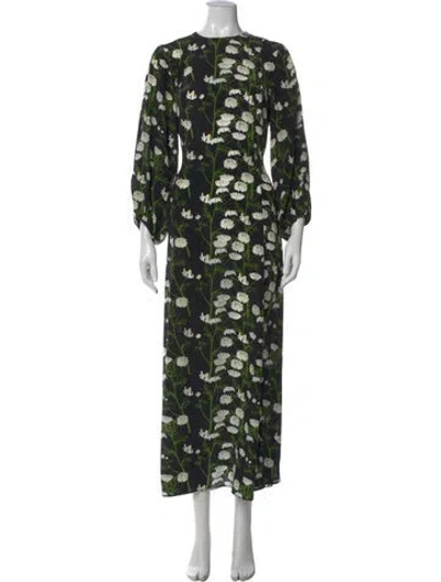 Pre-owned Bernadette Silk Long Dress In Black