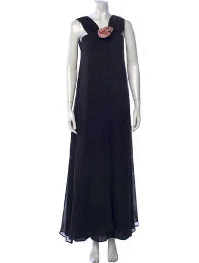 Pre-owned Bernadette Silk Long Dress In Blue