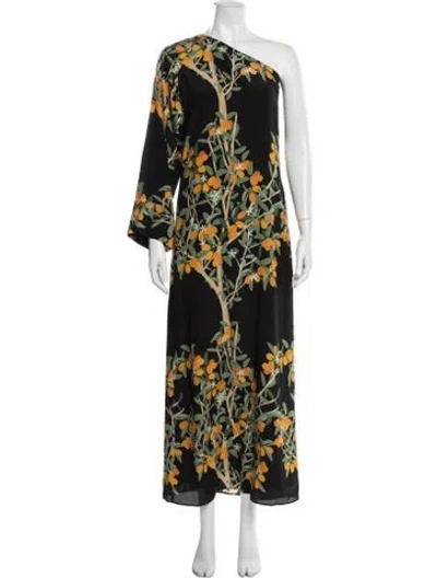 Pre-owned Bernadette Silk Long Dress In Green