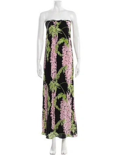 Pre-owned Bernadette Silk Long Dress In Multi