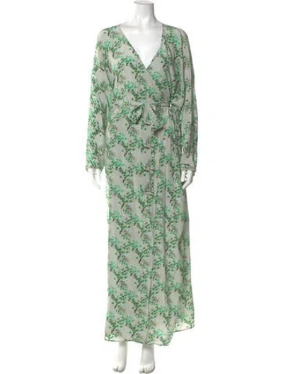 Pre-owned Bernadette Silk Long Dress In Multi