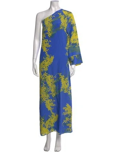 Pre-owned Bernadette Silk Long Dress In Multicolor