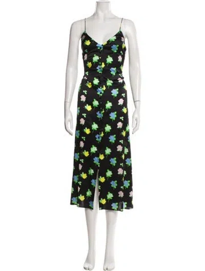 Pre-owned Bernadette Silk Long Dress W/ Tags In Black