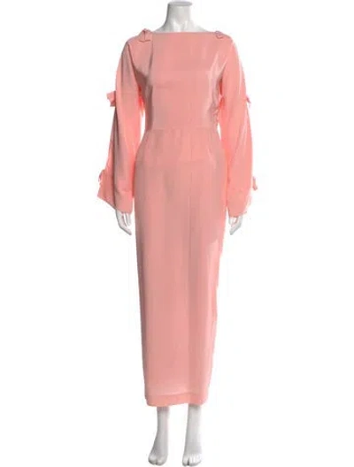 Pre-owned Bernadette Silk Long Dress W/ Tags In Pink
