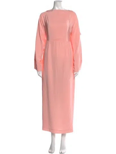 Pre-owned Bernadette Silk Long Dress W/ Tags In Pink