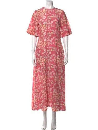 Pre-owned Bernadette Silk Long Dress W/ Tags In Pink