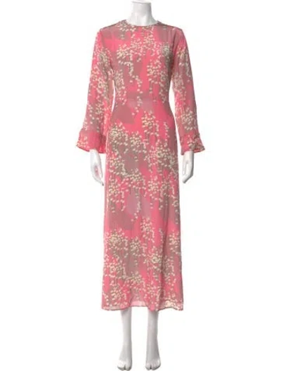 Pre-owned Bernadette Silk Long Dress W/ Tags In Pink