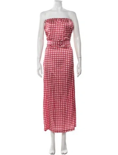 Pre-owned Bernadette Silk Long Dress W/ Tags In Red
