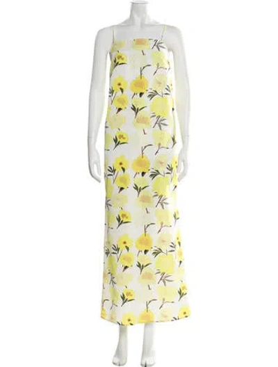 Pre-owned Bernadette Silk Long Dress In White