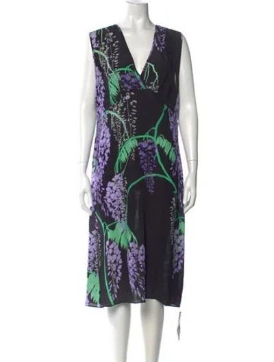 Pre-owned Bernadette Silk Midi Length Dress In Black