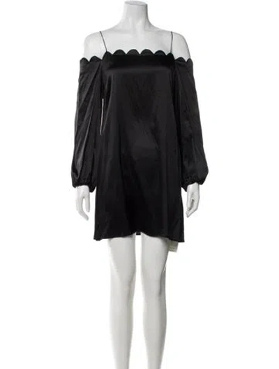 Pre-owned Bernadette Silk Mini Dress In Black
