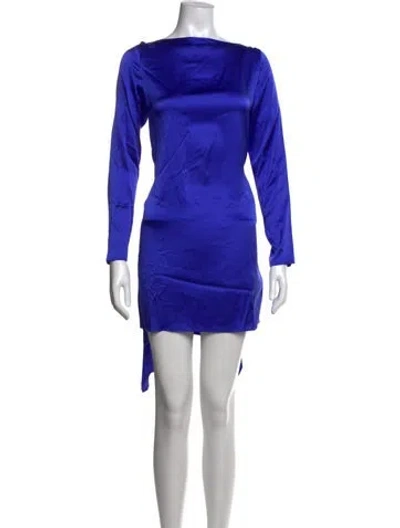 Pre-owned Bernadette Silk Mini Dress In Blue