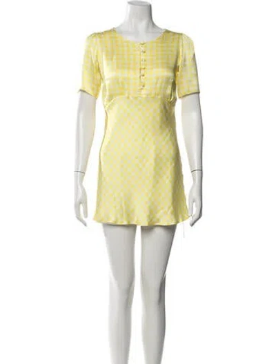 Pre-owned Bernadette Silk Mini Dress In Green