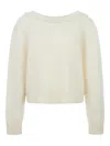 Bernadette Solene Pearly Low-back Cashmere Sweater In Multi