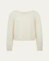 Bernadette Solene Pearly Low-back Cashmere Sweater In White